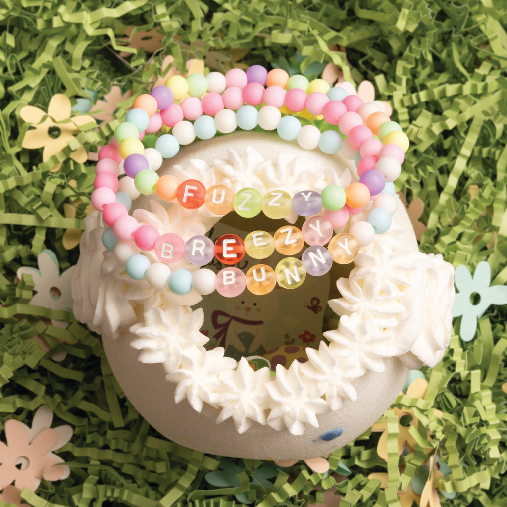 Multicolor Soft Pastel Letters DIY Bead Jar