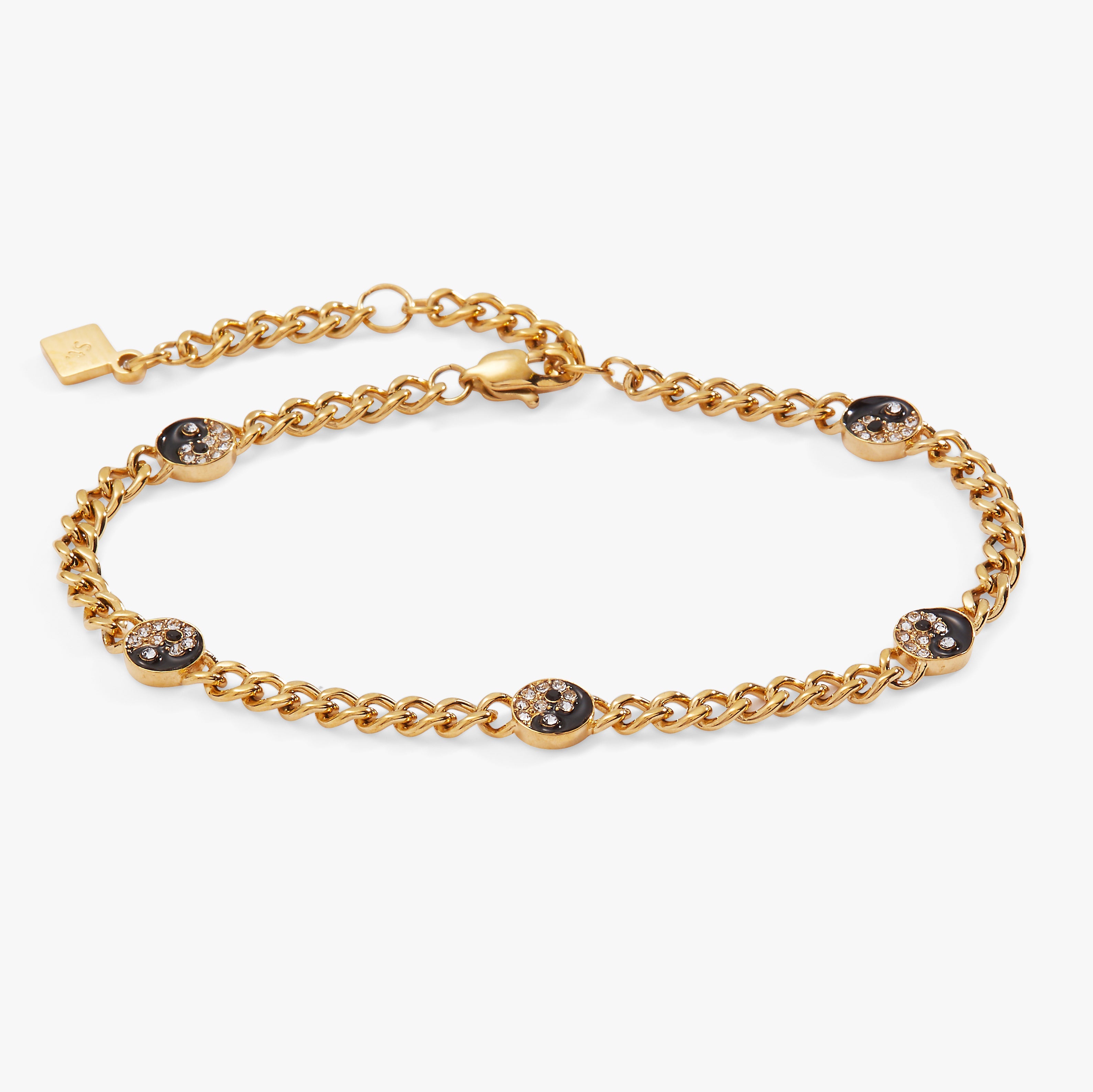 Yin Yang Curb Chain Bracelet